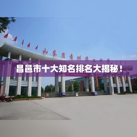 昌邑市十大知名排名大揭秘！
