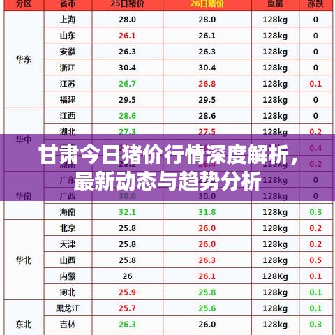 甘肃今日猪价行情深度解析，最新动态与趋势分析