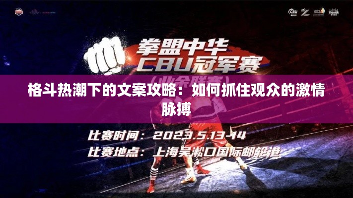 格斗热潮下的文案攻略：如何抓住观众的激情脉搏