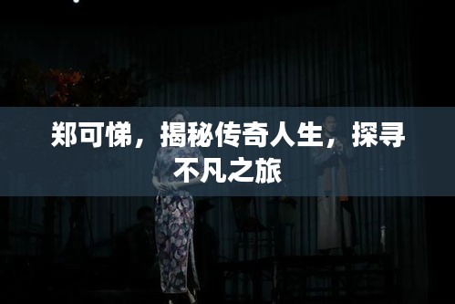 郑可悌，揭秘传奇人生，探寻不凡之旅