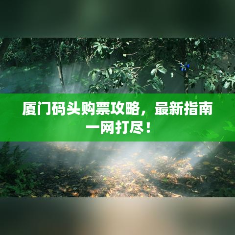 厦门码头购票攻略，最新指南一网打尽！