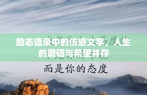 励志语录中的伤感文字，人生的磨砺与希望并存