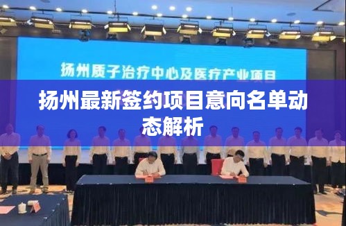 扬州最新签约项目意向名单动态解析