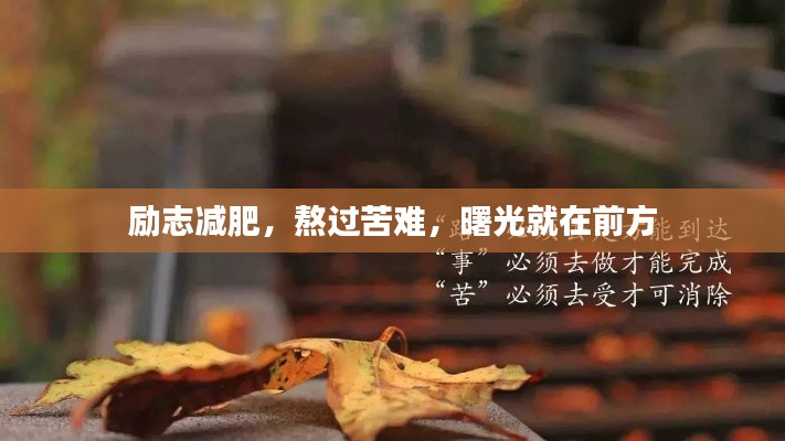 励志减肥，熬过苦难，曙光就在前方