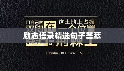 励志语录精选句子荟萃