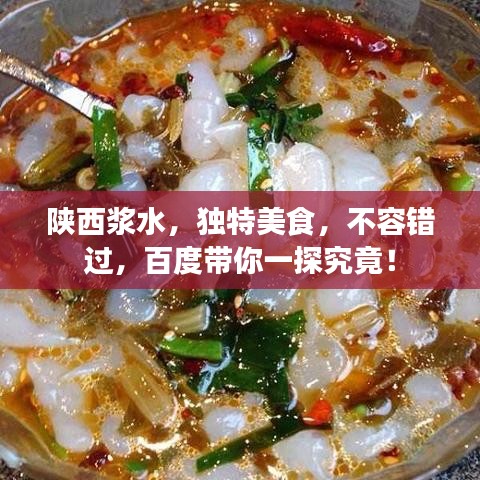 陕西浆水，独特美食，不容错过，百度带你一探究竟！
