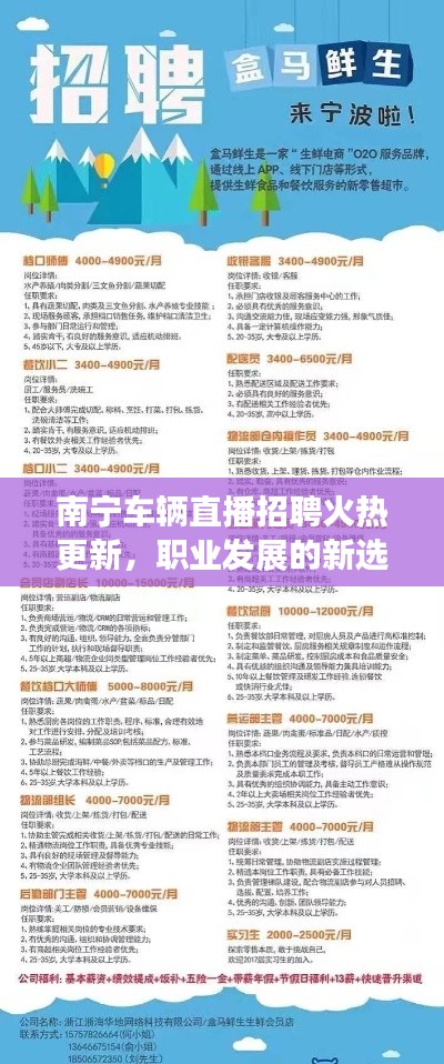 南宁车辆直播招聘火热更新，职业发展的新选择！
